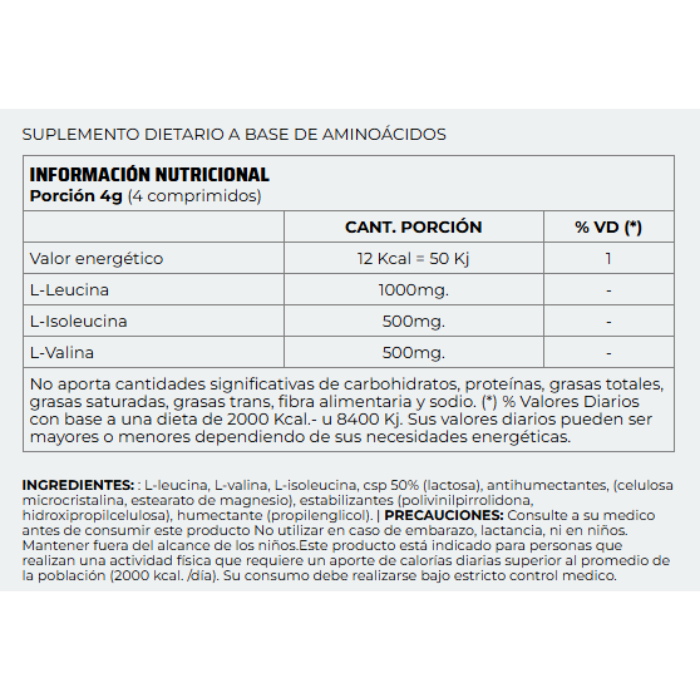 BCAA 2000 120 COMP - AMINOACIDOS - NUTREMAX