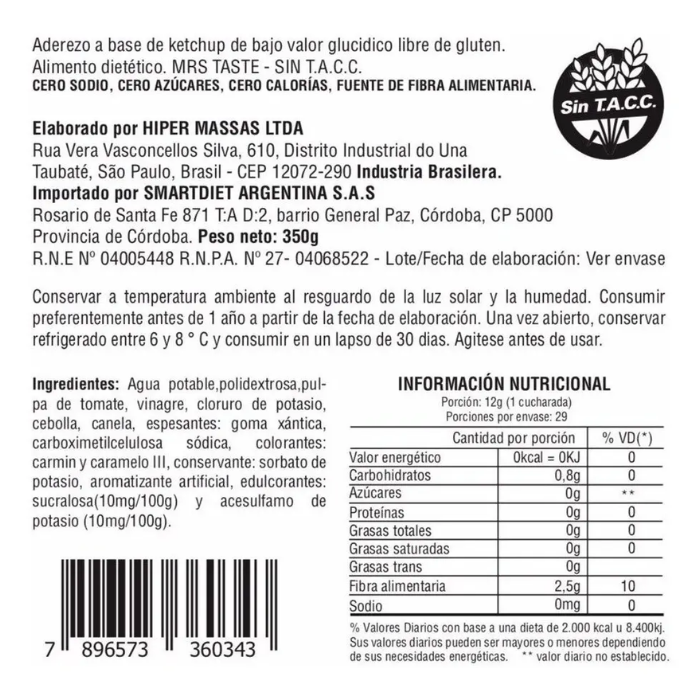 SALSA MRS TASTE 350ml KETCHUP