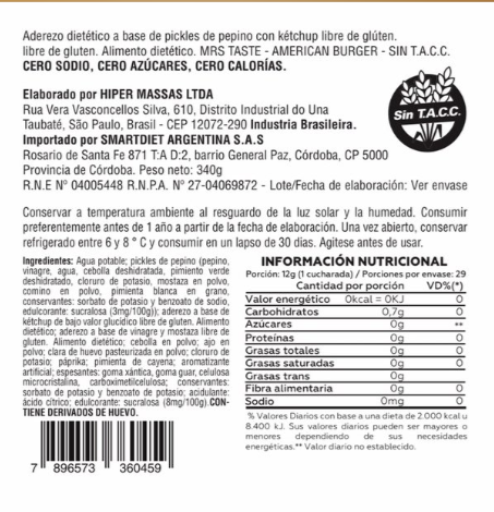 SALSA MRS TASTE 350ml AMERICAN BURGUER