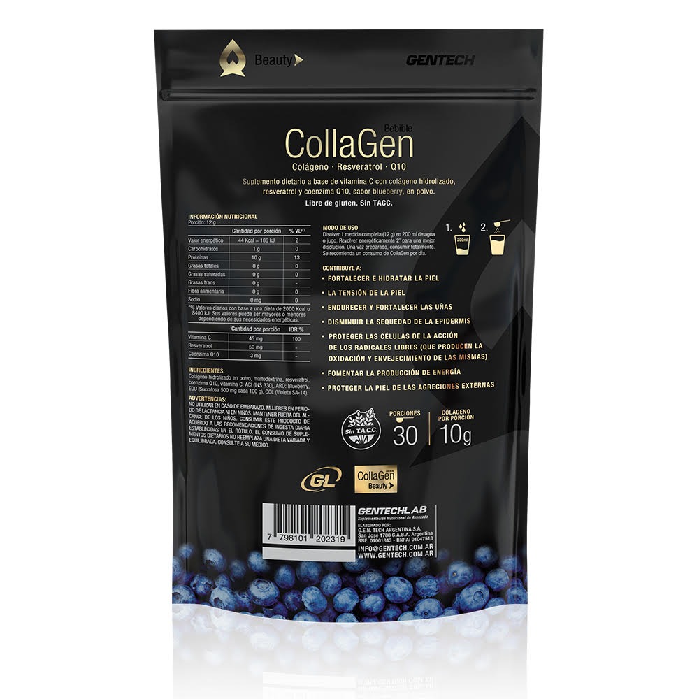 COLLAGEN COLAGENO BEBIBLE  x 360grs DOY PACK GENTECH