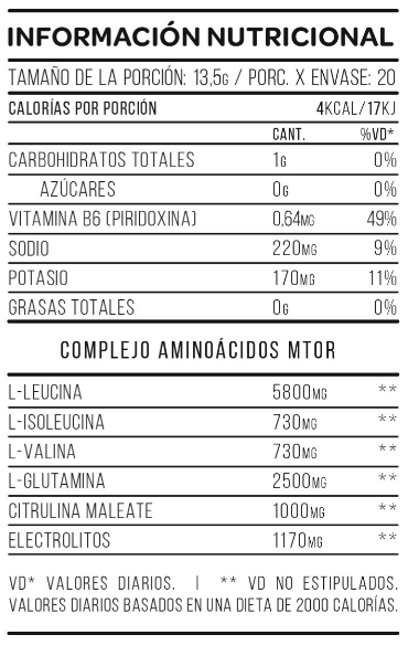 MTOR BCAA 20 SERV / 270g STAR NUTRITION