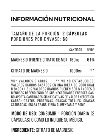 MAGNESIO 500 x 60 CAPS STAR NUTRITION