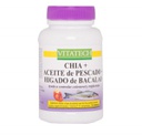 CHIA+ACEITE PESCADO+BACALAO X 30 COMP VITATECH 