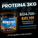 PROTEINA WHEY PROTEIN 7900 X 3kg MONSTER SIZE GENTECH (Chocolate)