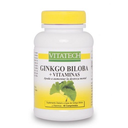 [7798139070430] GINKGO BILOBA + VITAMINAS 30 COMP VITATECH