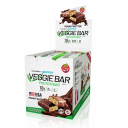 CAJA x 10 unidades BARRITA PROTEINA VEGGIE 45gr GENTECH